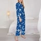 thumbnail image 3 of Balery Airplanes in the Sky Conjunto de Pijama con Estampado para Mujer, Conjunto de Dos Piezas con Manga Larga, Ropa de Dormir Suave con Bolsillos, Pijamas Cómodos-X-Large, 3 of 7