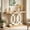 Brown White, variant on Fnova 55" Console Table with Geometric Base, Modern Wood Narrow Entryway Table Sofa Table for Living Room, Hallway, Foyer