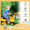 thumbnail image 4 of Aosom CAT Licensed Excavator Ride-on Toy for Kids w/ Manual Shovel, Yellow, 4 of 10