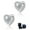 Double Heart, variant on MomentWish 2 Carat Moissanite Earring for Women, D Color VVS1 Simulated Diamond Stud Earrings 18K White Gold Plating Over Silver Gifts for Her