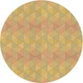 thumbnail image 1 of Ahgly Company Machine Washable Indoor Round Transitional Saffron Yellow Area Rugs, 3' Round, 1 of 7
