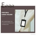 thumbnail image 3 of Shisuyan Porte-Cartes d'Identité de Bureau Porte-Cartes d'Identité PU Noir 2Ensemble, 3 of 8