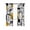 Yellow, variant on Red Geometric Blackout Curtains, Light Blocking Print Window Curtains, Modern Black Gray Abstract Striped Art Thermal Insulated Window Drapes for Living Room Kitchen Cafe 2 Panels, 84"W x 63"L