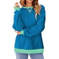 Fantaslook Color Block Sweatshirts for Women Crewneck Long Sleeve
