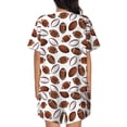 thumbnail image 3 of Bixox Women's Football Printed Pajama Set 2 Piece Lounge Set Top and Shorts Soft Pajamas, Shorts with Pockets, 3 of 7