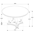 thumbnail image 5 of Landon 60-inch Round Wood Pedestal Dining Table Rich Brown, 5 of 7