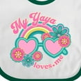 thumbnail image 4 of Inktastic My Yaya Loves Me Grandchild Rainbow Girls Baby Bib, 4 of 4