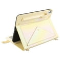 thumbnail image 6 of Case for iPad 9th/8th/7th Generation, Folio Stand PU Leather Crossbody Cover with Pencil Holder+Card Slots Wallet Case with Shoulder Strap+Hand Strap for iPad 10.2 inch 2021/2020/2019, Apricot, 6 of 10