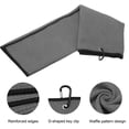 thumbnail image 4 of Uxcell 20"x16" Tri-Fold Golf Towels Microfiber Waffle Pattern Golf Bag Towels & Brush Tool Kit Gray, 4 of 6