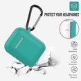 thumbnail image 2 of Coffea Protective Silicone Case with Keychain for AirPods 1 & 2 (Front LED Not Visible) (Turquoise Green), 2 of 7