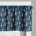 thumbnail image 3 of Ambesonne Lighthouse Window Valance, Abstract Aqua Design, 54" X 18", Navy Blue Red White, 3 of 5