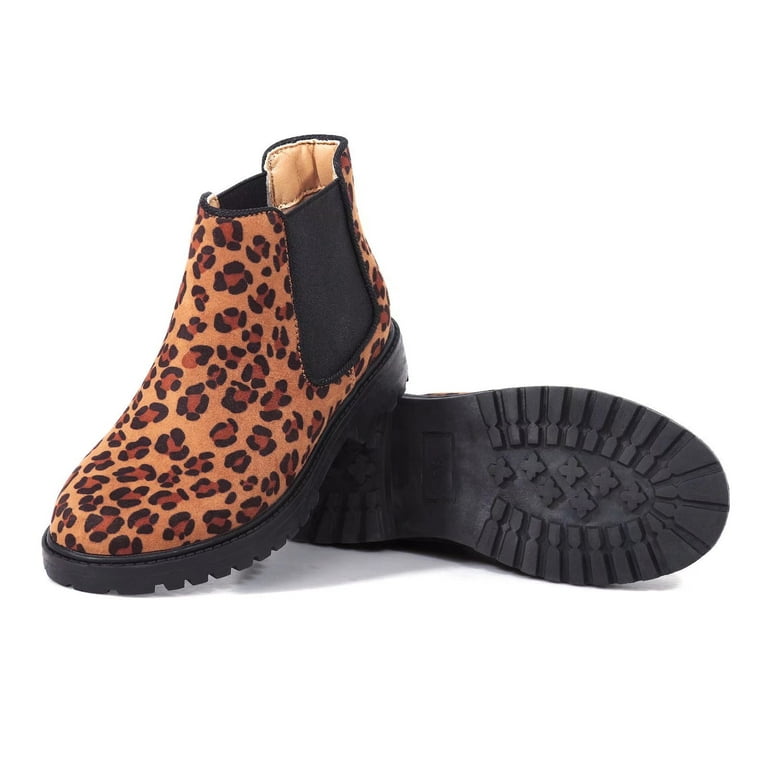 Toddler leopard cheap ankle boots