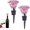 Pink 2, variant on 2 PACK Rose Stopper, Bottle Stopper Saver, Corks For Beverage, Preserver Saver Keep Accessories Gifts for Lovers, Wedding Favors (Style 2)