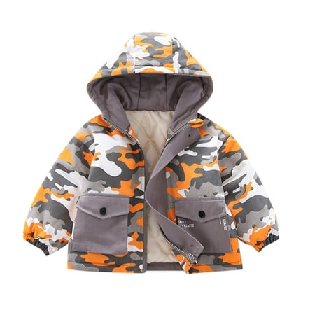 

TAIAOJING Toddler Jacket Kids Children Baby Boys Girls Long Sleeve Patchwork Camouflage Warm Outer Outfits Clothes Coat Outwear 18-24 Months