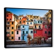 thumbnail image 2 of Designart "Colorful Italy Cinque Terre euphony I" Italy Floater Framed Wall Art Print, 2 of 7