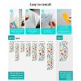 thumbnail image 7 of Window Privacy Film Spring Flower Stained Glass Window Film Decorative Sun Block Window Cover Retro Farm Summer Leaf Plant Watercolor Window Clings Static Adhesive Sticker for Bathroom 23.6"x78.7", 7 of 7