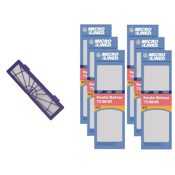 DVC Micro-Lined Replacement Filter 945-0123 Neato Botvac Series Vacuum - 6 Filters