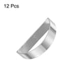 thumbnail image 3 of 12 piezas de anillos de servilleta de metal plateado en forma de D para la cena, 3 of 6