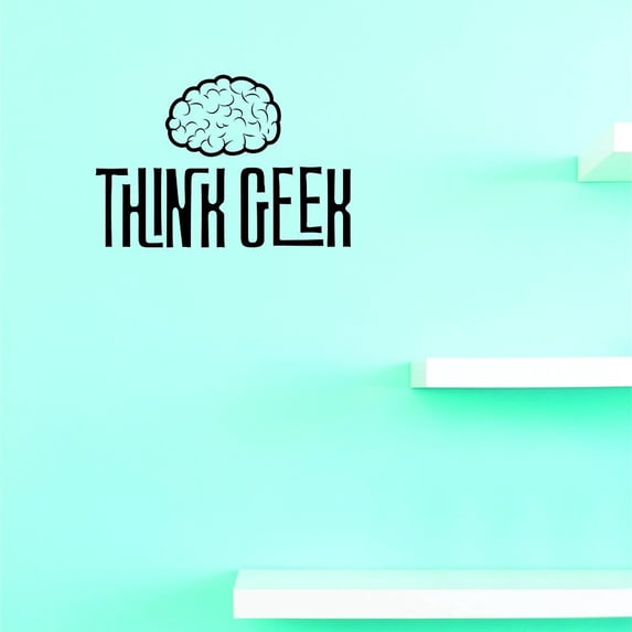 Custom Decals Think Geek Wall Art Size: 12 X 30 Inches Color: Black