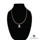 thumbnail image 1 of Collar de oro de 14 quilates con colgante de Diamante, el mejor regalo unisex para madre, padre, novia, novio, ella, él, collar de cadena Figaro de 14 quilates de Aria Jeweler Inc, 1 of 5