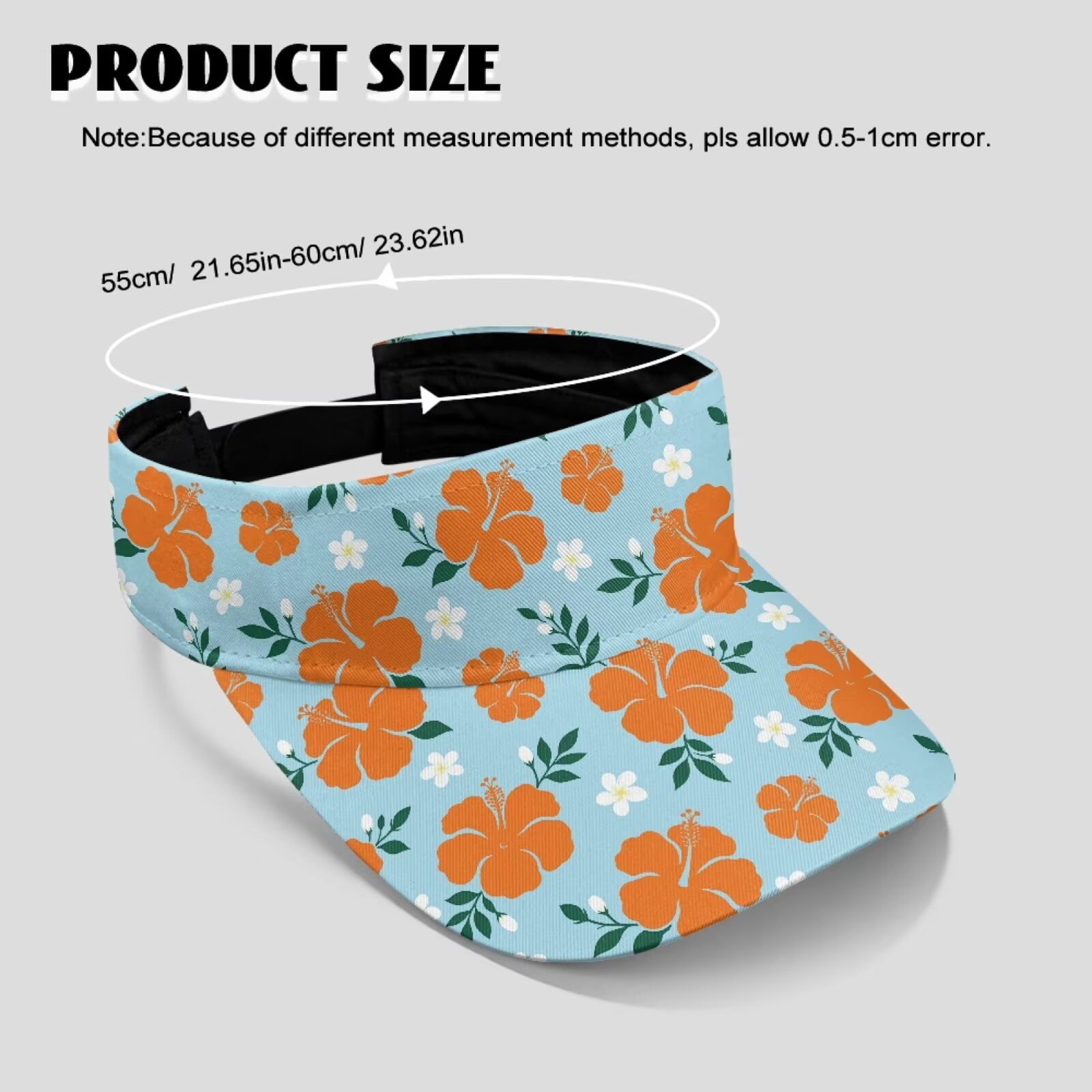 chaqlin Tropical Leaf Print Women Men Sun Visor Hat Adjustable