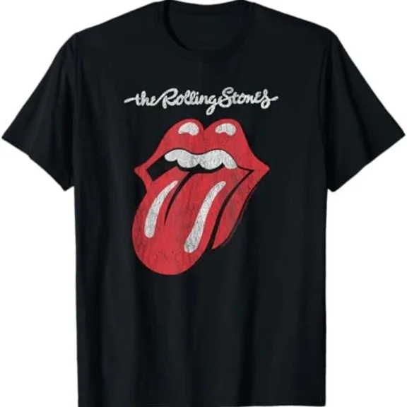 Rock Rolling Script Tongue Retro Music Legend Unisex T-Shirt up to size 5XL