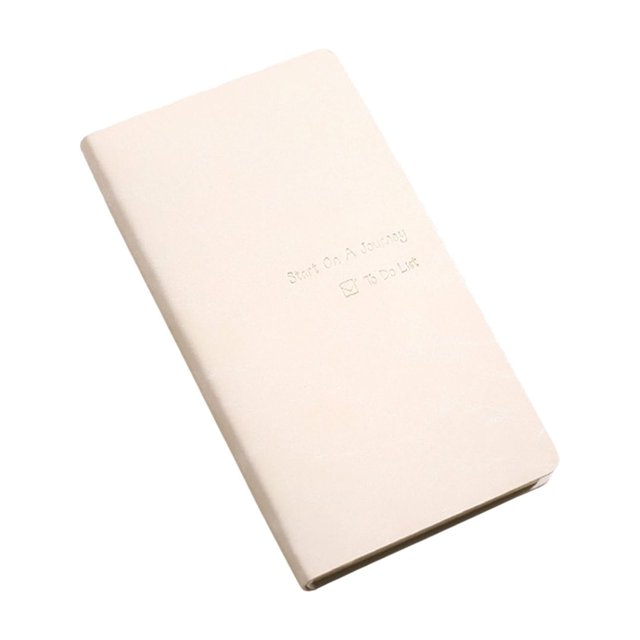 Portable Leather Planner Book, Multi-Color Solid Notebook, Durable Cover, Daily Task Organization, For Students, Gift, Compact Design, Travel Journal, Note Taking Pad, Office Use | Paper, White-815