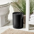 thumbnail image 2 of MDesign 1.7 Gallon Small Round Kitchen Plastic Trash Can with Removable Swing, Black, 2 of 7