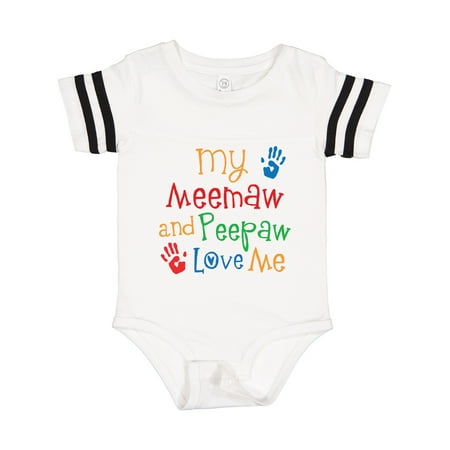 

Inktastic Meemaw and Peepaw Love Me Gift Baby Boy or Baby Girl Bodysuit