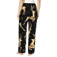 thumbnail image 3 of Naloa Christmas Gold Deers Print Women’s Ultra-Soft Comfy Pajama Lounge Pants with Pockets & Drawstring, 3 of 8