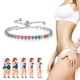thumbnail image 3 of Pulseras para mujer, regalos para mujer, pulsera iónica de 3 mm con circonitas redondas y diamantes, pulsera de cristal, pulsera iónica., 3 of 5