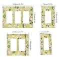 thumbnail image 2 of Yayeee Rocker Switch Wall Plate 3-Gang 6.5"x4.6" Home Decorative Outlet Cover, Green Flowers Pattern, 2 of 6