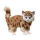 thumbnail image 5 of Figura de gato de simulación, juguete de peluche de gato, lindo adorno decorativo, accesorio de fotografía Amarillo Marrón, 5 of 9