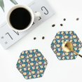thumbnail image 3 of Bingfone Vintage Eggs Toast Bacon And Arugula Leather Drinks Coasters with Set of 6,Suitable for Home Kitchen,Coffee Cup Coasters Home Gift, 3 of 7
