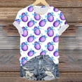 thumbnail image 6 of UngA Easter T-Shirts for Women Happy Easter Shirts Bunny Shirt Cute Rabbit Graphic Tee Tops Casual Short Sleeve Easter Shirt for Women (Purple,XXL), 6 of 7