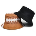 thumbnail image 4 of FADAACAI Funny American Football Bucket Hat Summer Unisex Reversible Print Bucket Hat Womens Bucket Hat Fishing & Beach Hat Wide Brim Hats for Men Brown Clearance！, 4 of 7