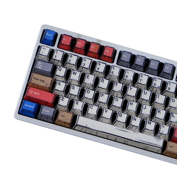 151 Key PBT Keycaps Graffiti Theme Keycap Set Heat Sublimated for Mechanical Keyboards for Gamers and Designers