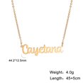 thumbnail image 4 of TEAMER English Name Cayetana Pendant Necklace Silver Gold Stainess Steel Fashion For Women, 4 of 4