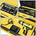 thumbnail image 6 of DNA Motoring 19.5" W X 28.5" H X 12" D 3-Tier Stackable Extendable Handle Trolley Tool Box Yellow, 6 of 7