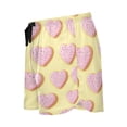 thumbnail image 5 of Women's Soft Sleep Shorts Relaxed Fit Lounge Pajama Bottoms Shorts for Women Pajama for Home and Comfort Pink Heart-shaped Cookies, 5 of 8