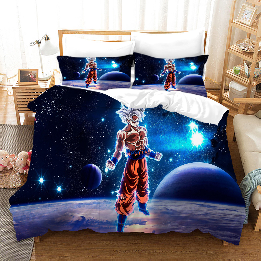 3Piece Anime Dragon Ball Z Comforter Bedding Bed Set Full Size