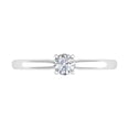thumbnail image 3 of 1/5 Carat 4-Prong Set Diamond Solitaire Engagement Ring Band in 10K White Gold (Ring Size 7), 3 of 6