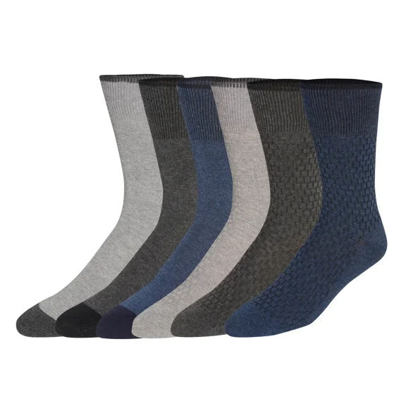 Cole Haan Men's Dress Socks (6 Pair, Black/Blue/Gray)