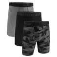 thumbnail image 1 of UNDER ARMOUR Hombre Calzoncillos, Paquete de 3 - Performance Tech Long Boxer Briefs, Novelty 9 in, Camouflage, Stretch Negro/Gris 2XL (XX-Large), 1 of 3