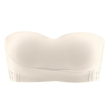 Strapless Underwear For Women Push Up Small Chest Bandeau Wedding Dress Straps Backless Bra