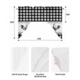 thumbnail image 5 of Farmhouse Black Plaid Swag Valances for Windows, Small Curtains Drapes, Vintage Country Cock Checkered Kitchen Window Curtains Over Sink Window Treatment Valance for Bedroom/Bathroom 56"x36", 5 of 5