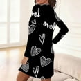 thumbnail image 5 of Sakmal Plus Size Moomoo Womens Nightgowns Valentines Long Sleeve Love Moomoo Dress Heart Print Knee Length Nightgowns for Women L, 5 of 6