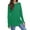 27#Green, variant on Women's Casual Long Sleeve Tops Crew Neck Round Hem Loose T-Shirts Tunic Tops with Thumb Holes Light Purple L