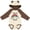 Natural & Brown w Ears, variant on I Love My Pap Pap Boys or Girls Long Sleeve Baby Bodysuit