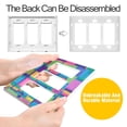 thumbnail image 4 of Yayeee Rocker Switch Wall Plate 3-Gang 6.5"x4.6" Home Decorative Outlet Cover, Colorful Geometric Pattern, 4 of 6